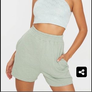 PRETTYLITTLETHING Mint Sweat Pocket Shorts